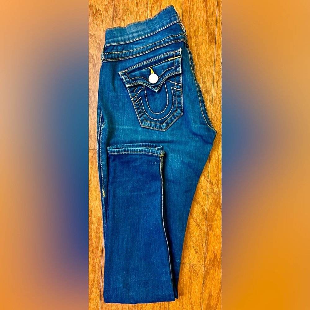 TRUE RELIGION👖⚜️ Women’s Billy Seat Jegging Jeans (Size 25) Flap Buckle Pockets